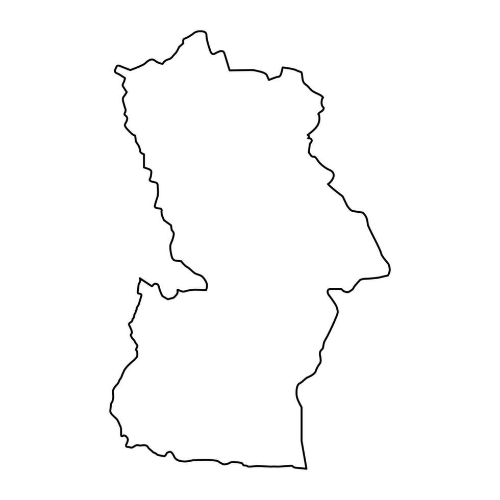 Khovd province map, administrative division of Mongolia. Vector illustration.