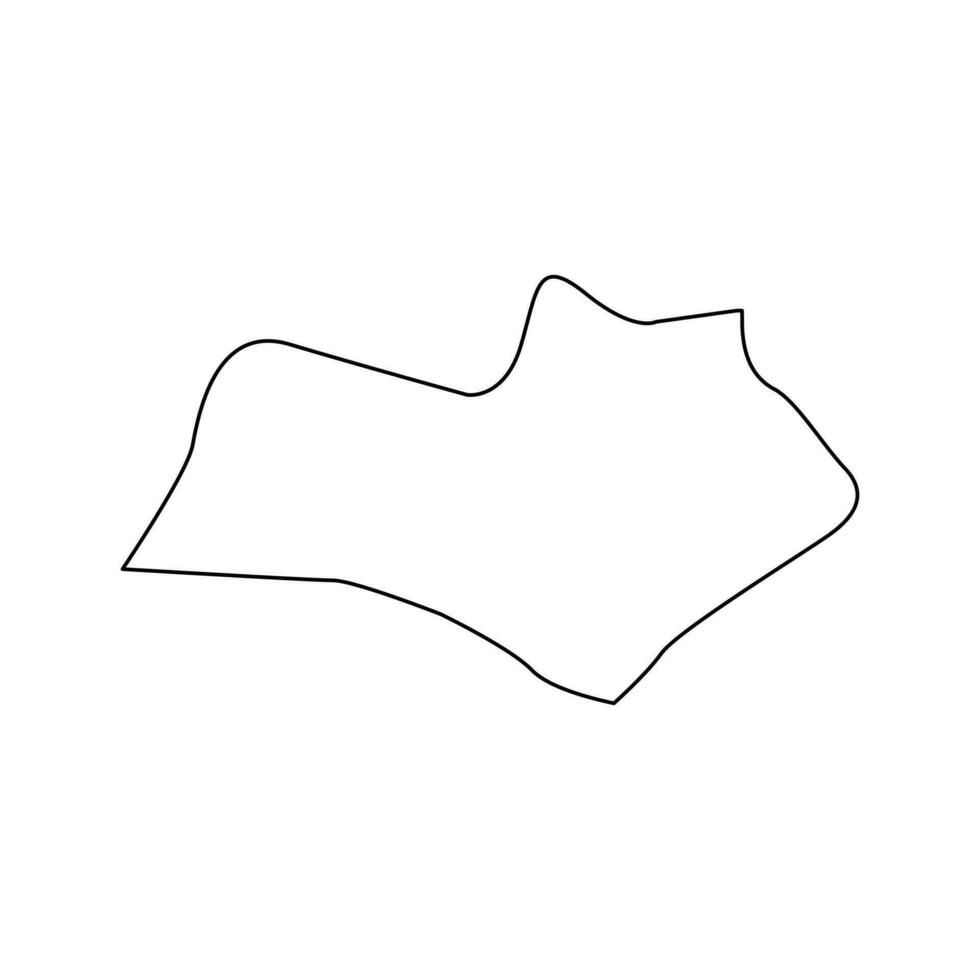 Orkhon province map, administrative division of Mongolia. Vector illustration.