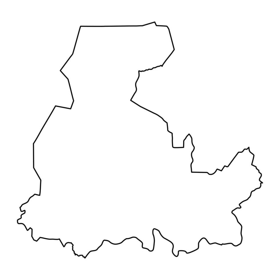 Segou region map, administrative division of Mali. Vector illustration.