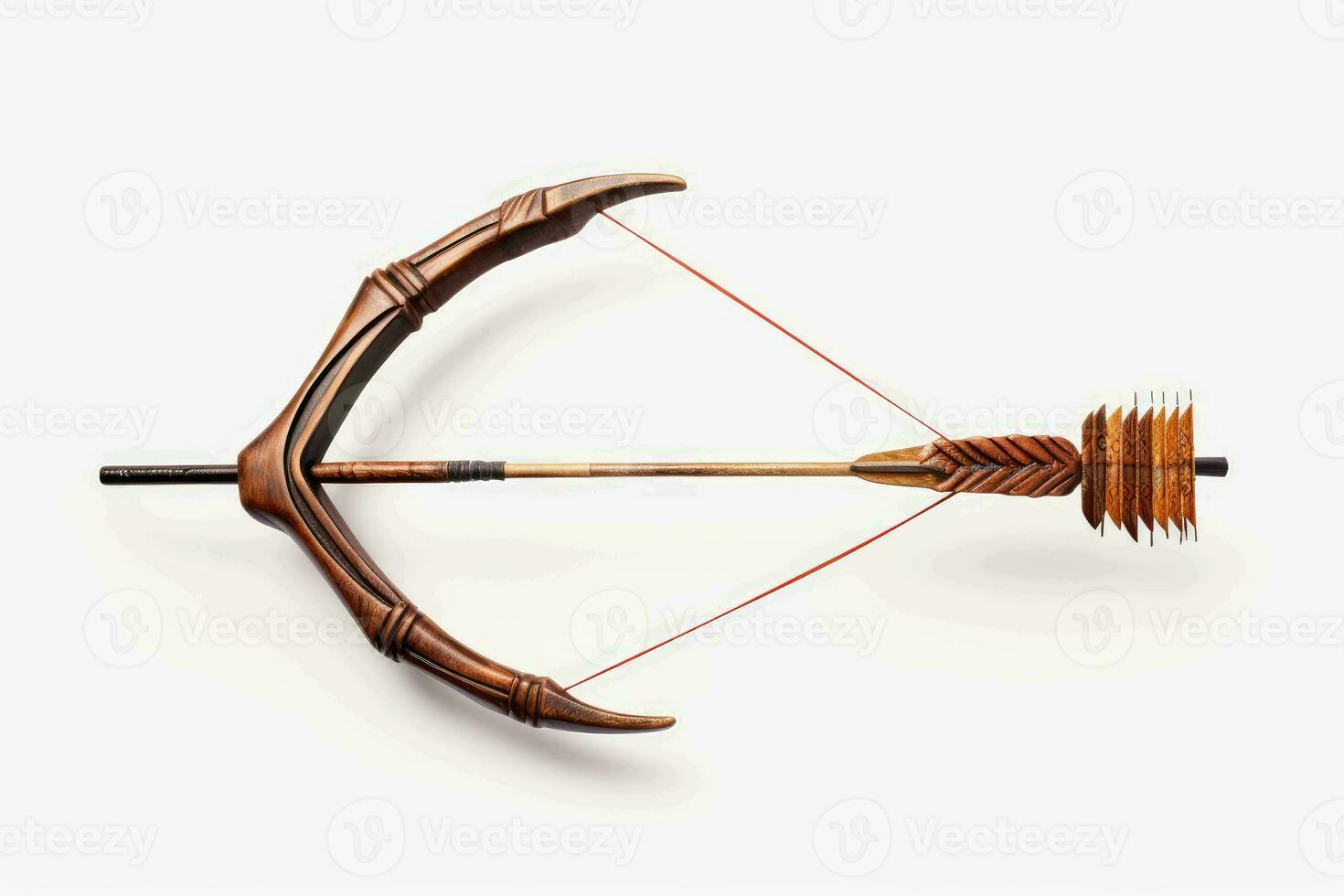 AI generated Archery Artistry Unleashed on White Background photo