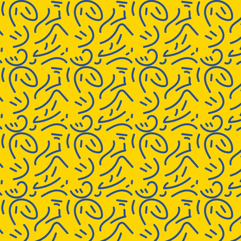 Vector different hand drawn doodle elements pattern abstract seamless background