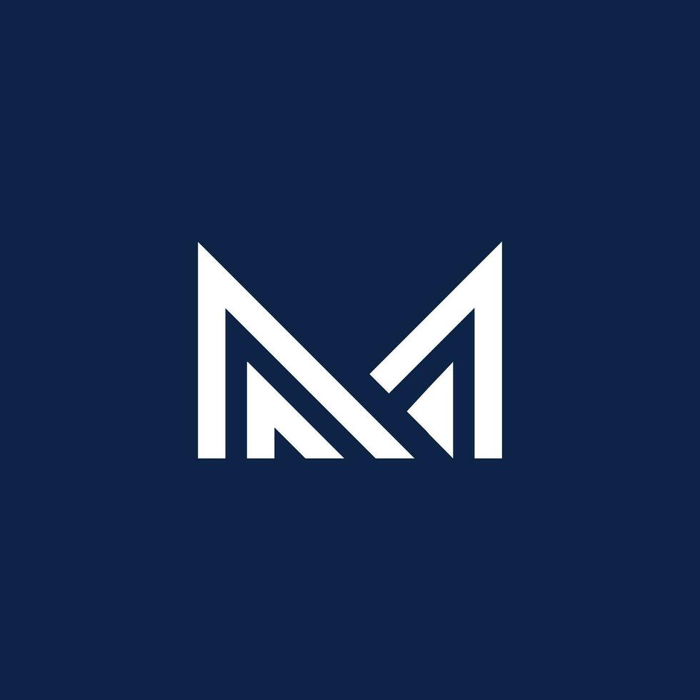 moderno estilo metro letra logo. vector