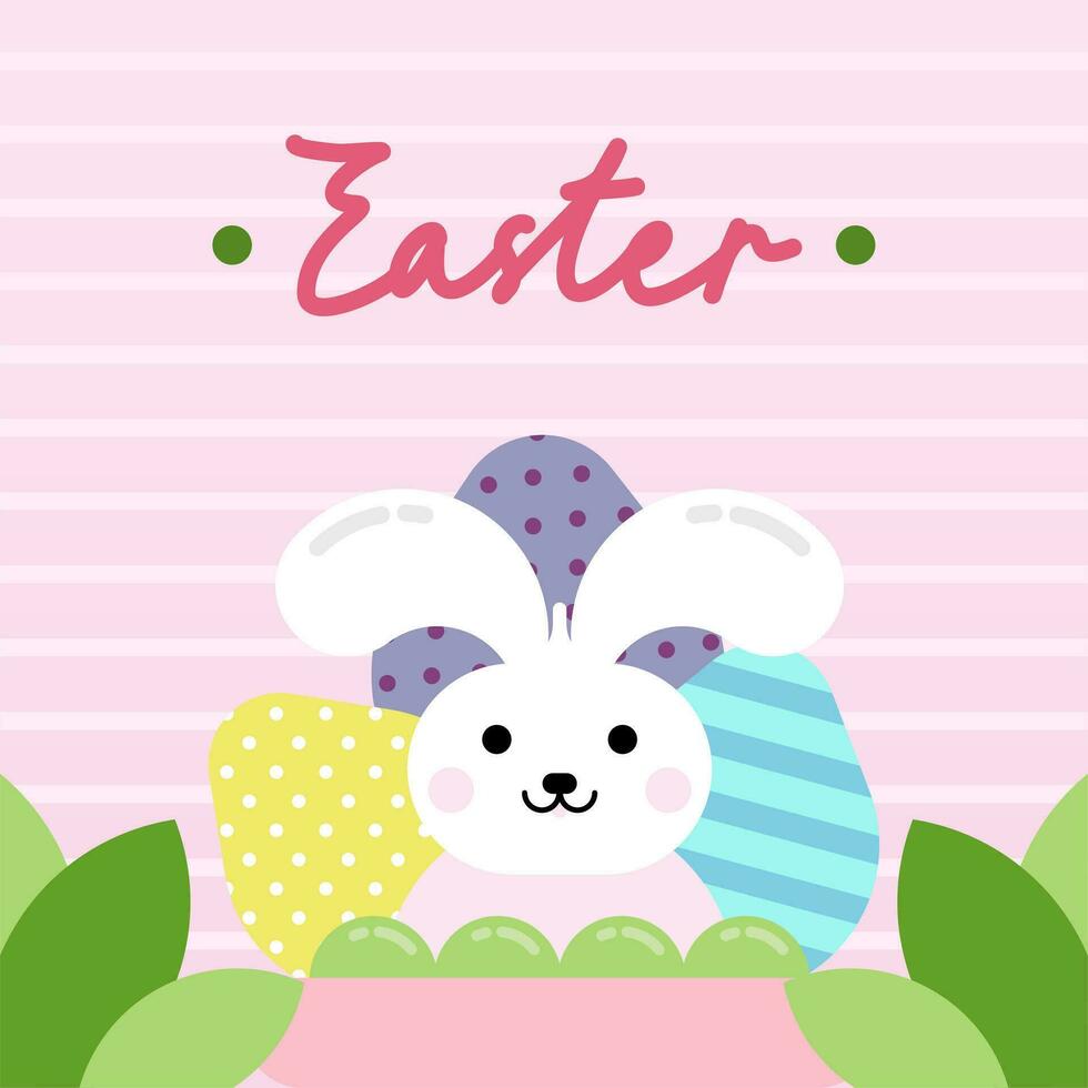 Flat colorful easter background illustration vector