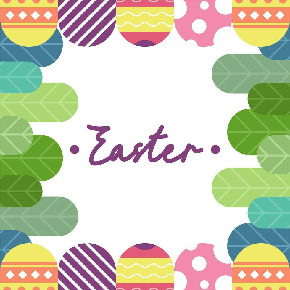 Flat colorful easter background illustration vector
