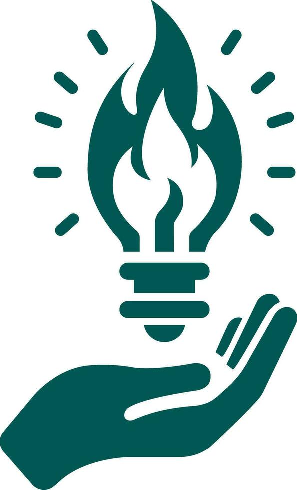 Hand with Bulb Innovative amp Creative Logo Vector Illustration