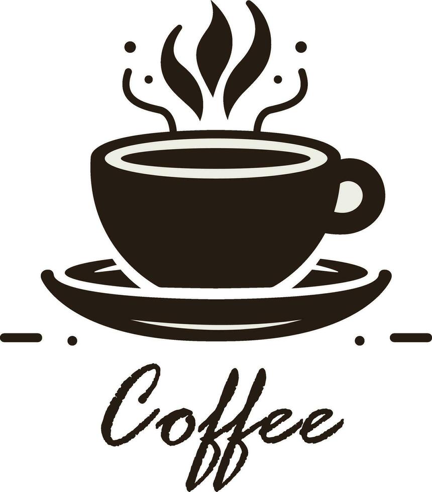 taza de café logo vector