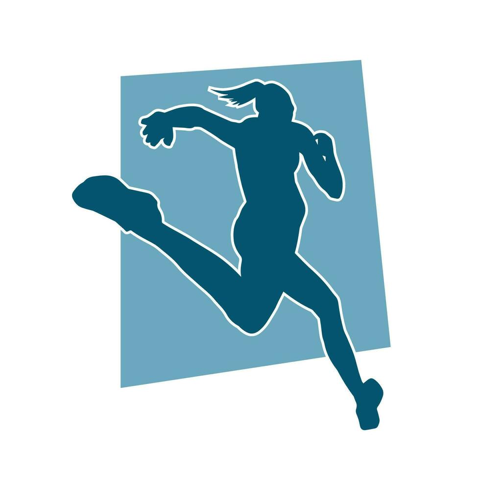 silueta de un deportivo hombre en corriendo pose. silueta de un masculino correr pose. vector