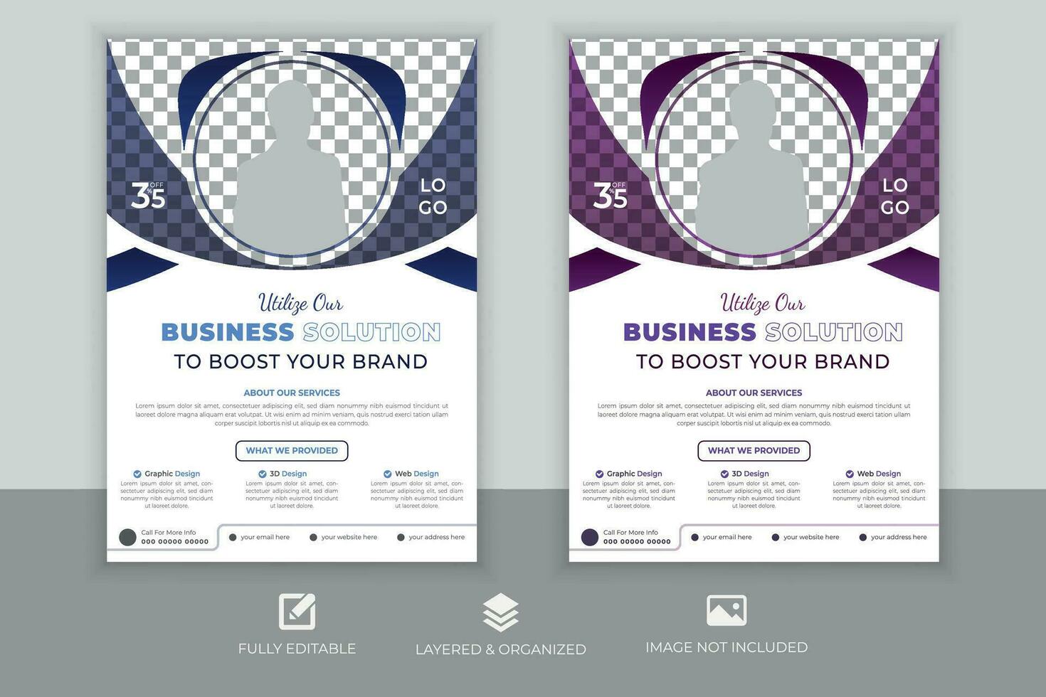 Modern Corporate business flyer design template, poster flyer pamphlet brochure cover design layout space for photo background, vector illustration template in A4 size, real estate, marketing agency