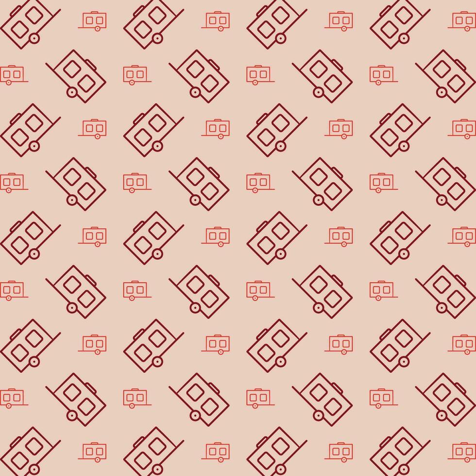 Wagon repeating red pattern abstract beautiful vector illustration background