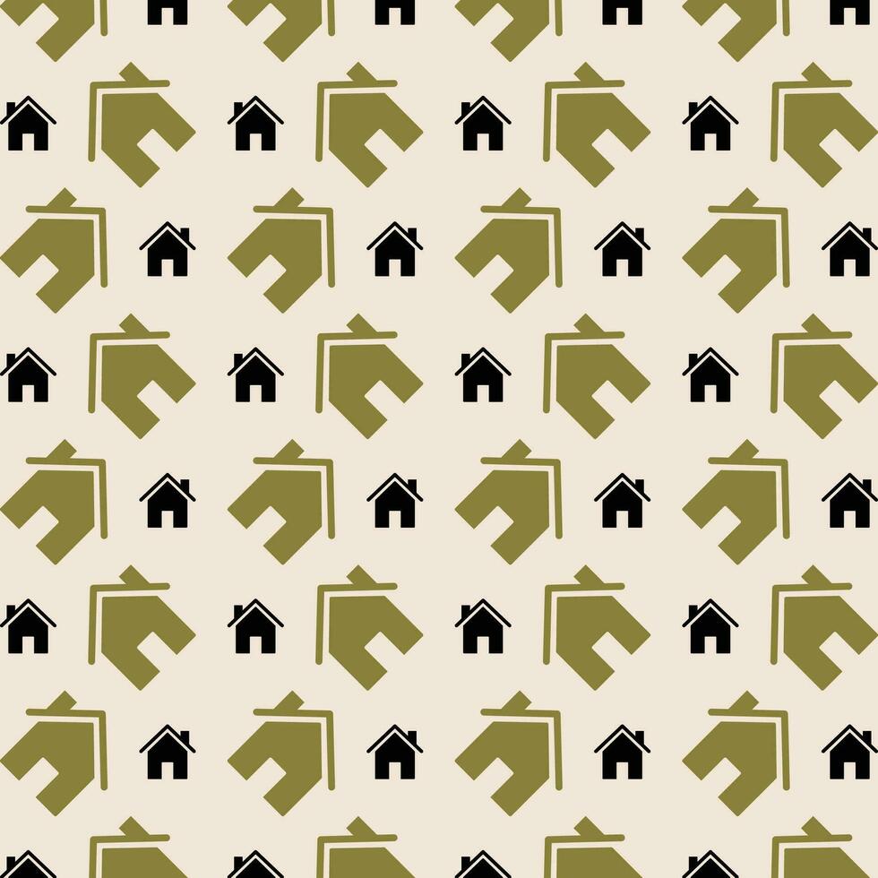 House neutral color repeating trendy pattern vector illustration background