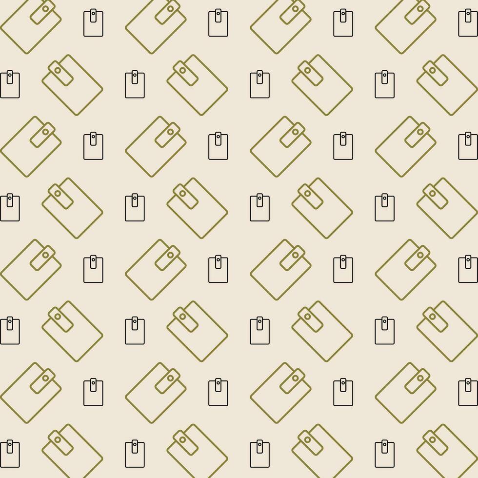 Wallet neutral color repeating trendy pattern vector illustration background