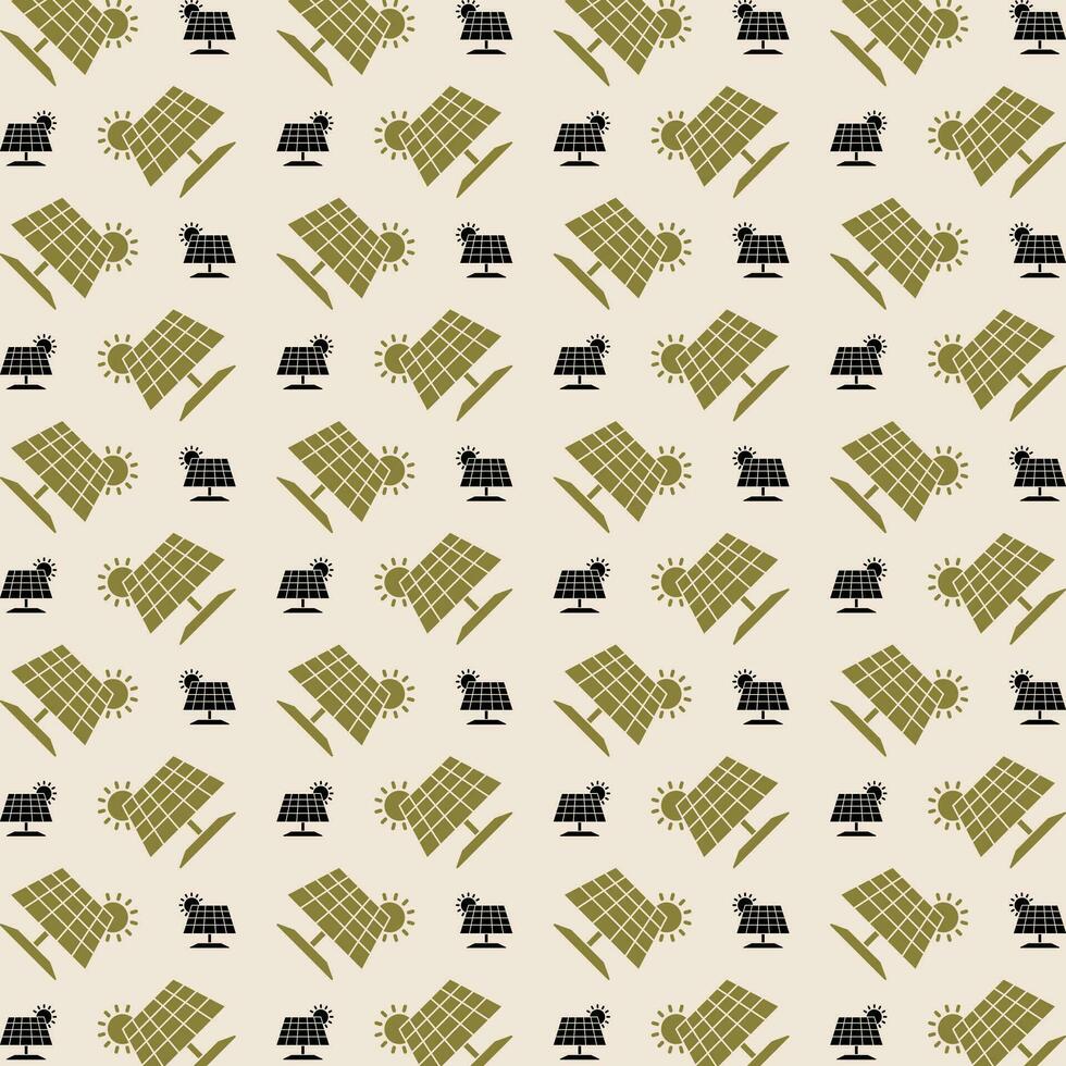Solar Panel neutral color repeating trendy pattern vector illustration background