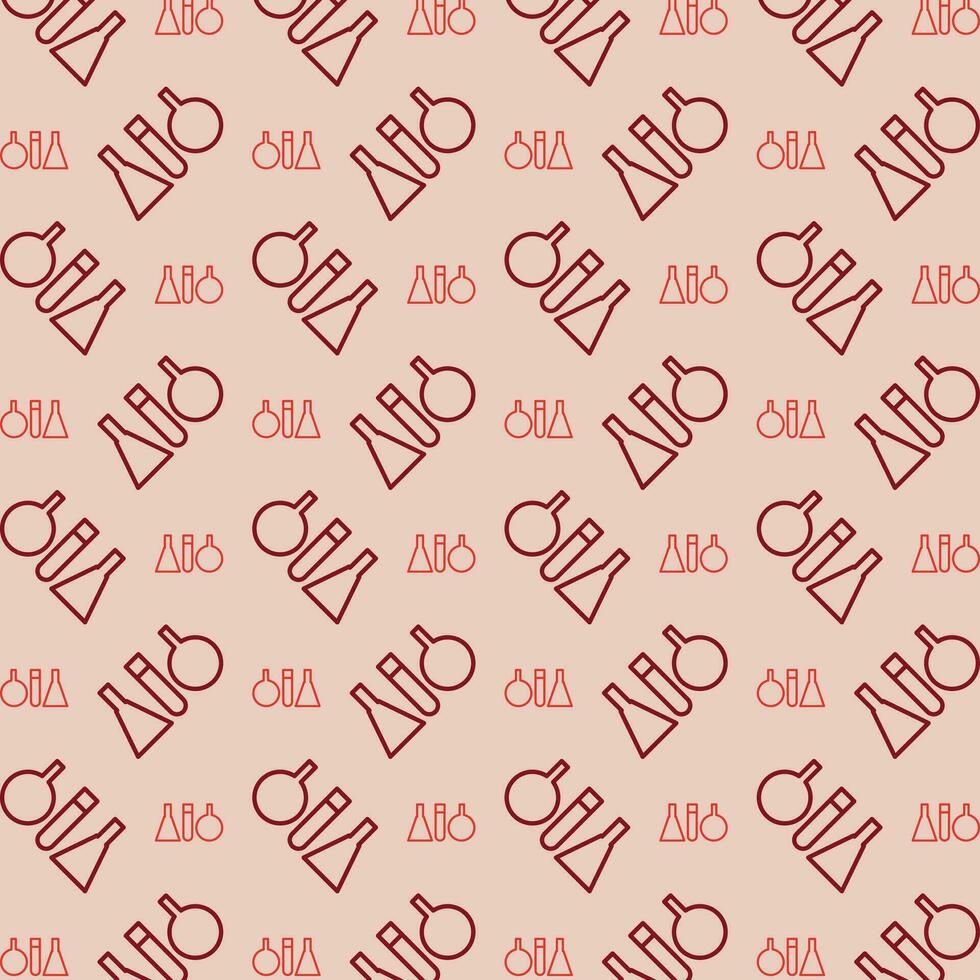 Test Tubes repeating red pattern abstract beautiful vector illustration background