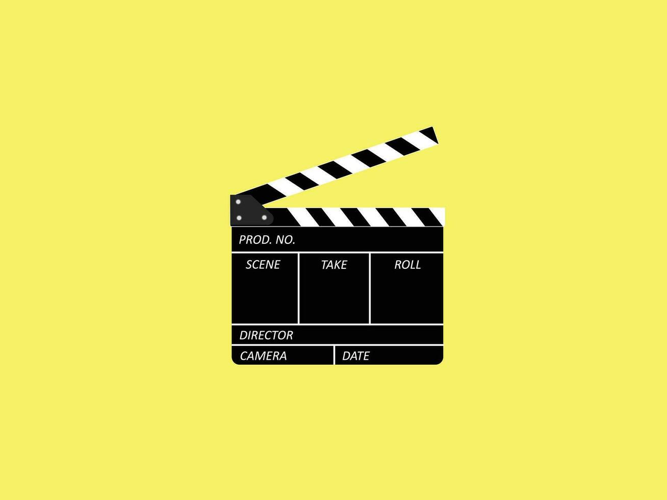 Movie Clapperboard Black and White vector