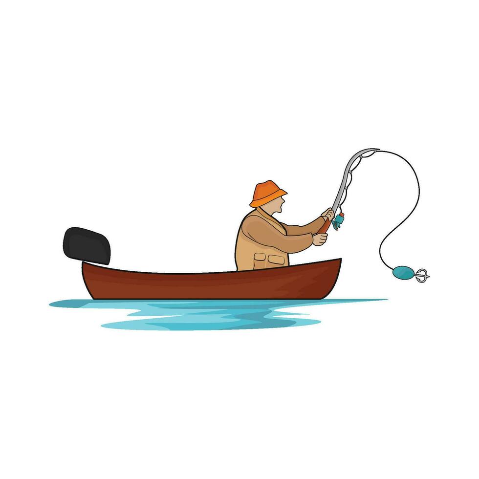 illustration of fishing vector