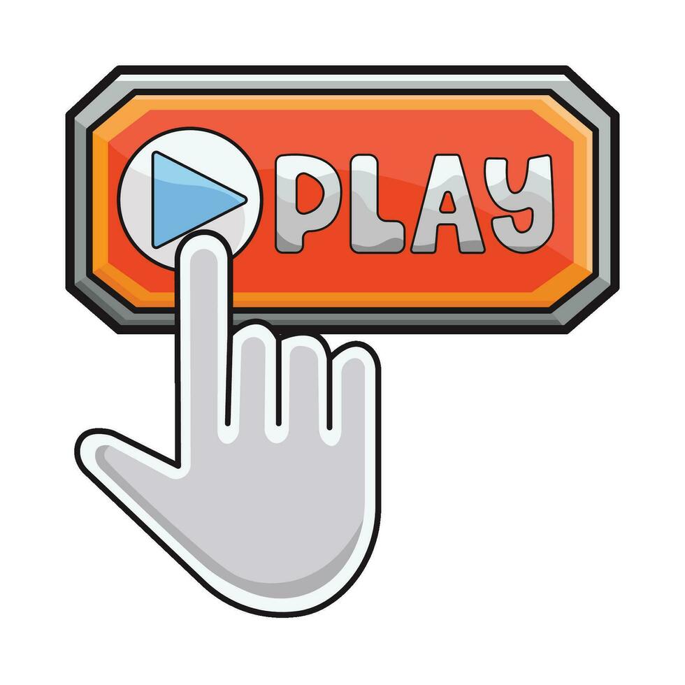 jugar botón ilustración vector