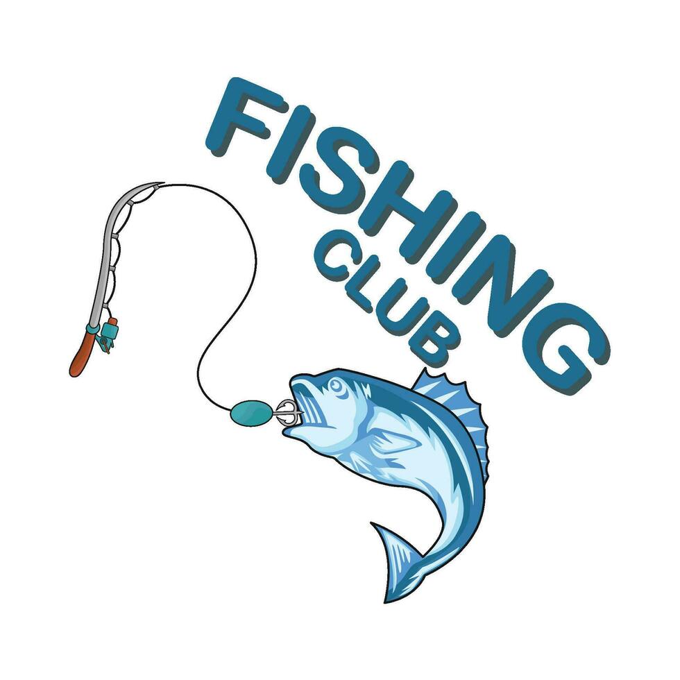 ilustración de pescar vector