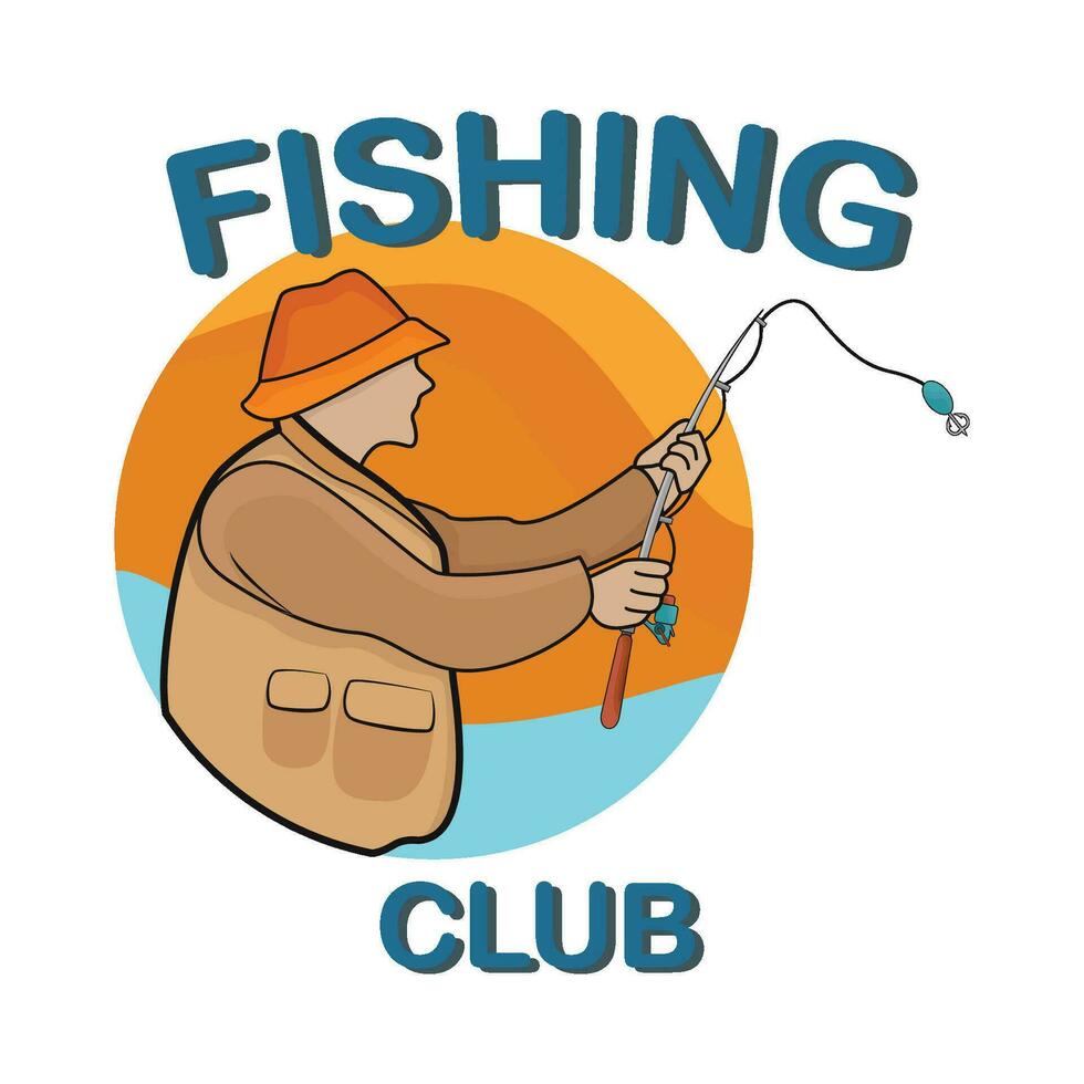 illustration of fishing vector