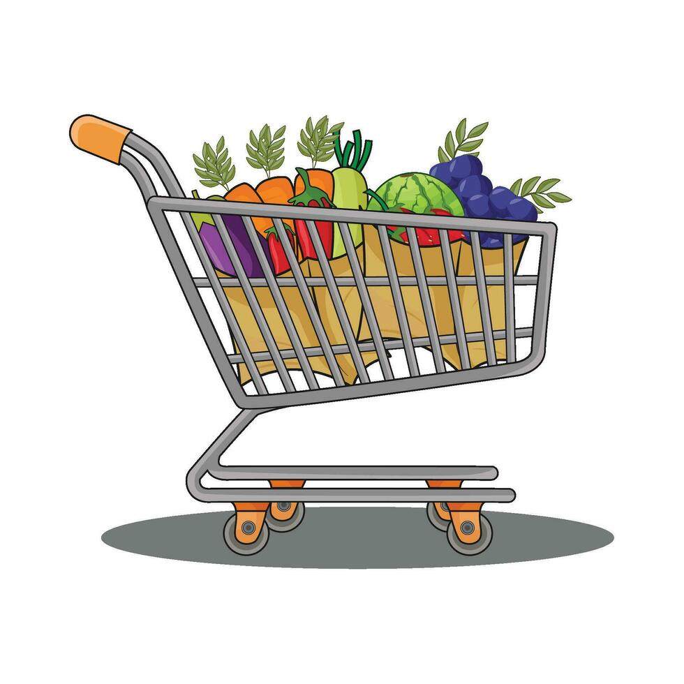 illustration of shopping cart vector