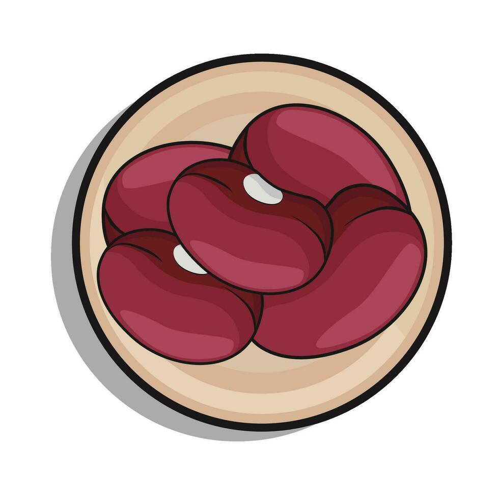 illustration of red bean vector