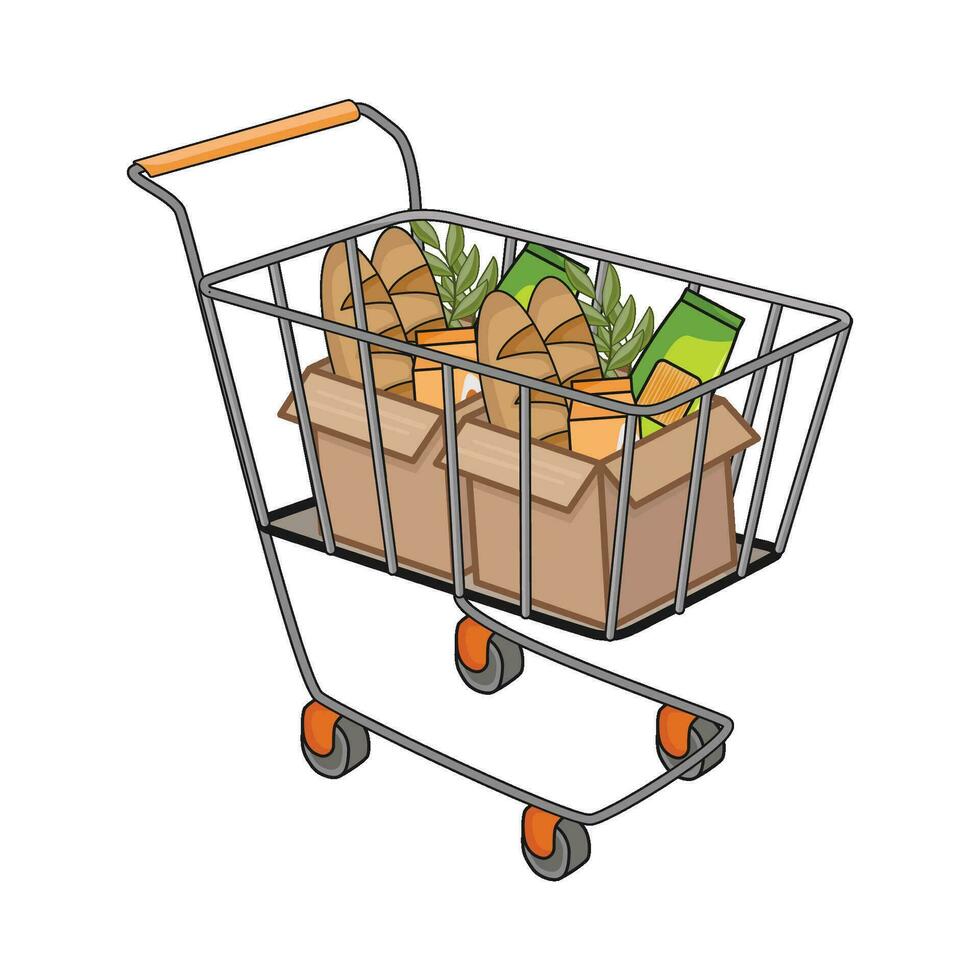 illustration of shopping cart vector