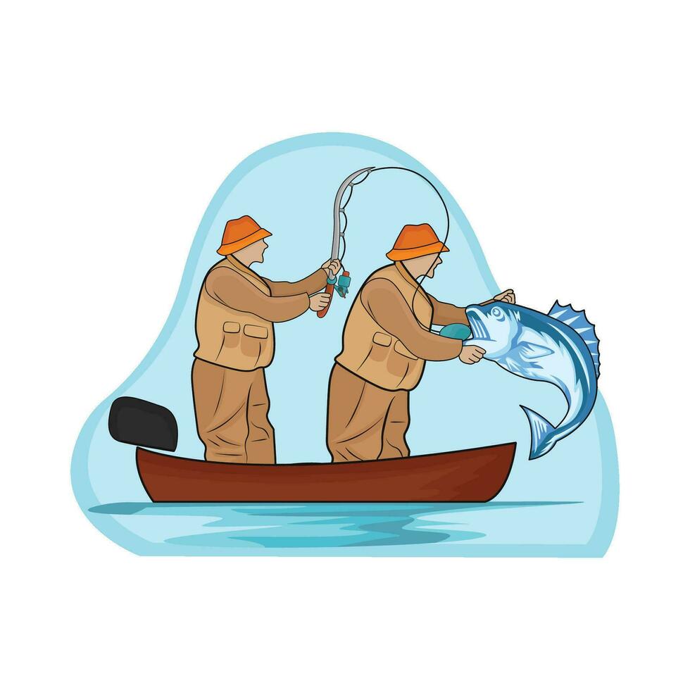 illustration of fishing vector