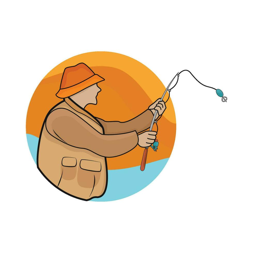 illustration of fishing vector