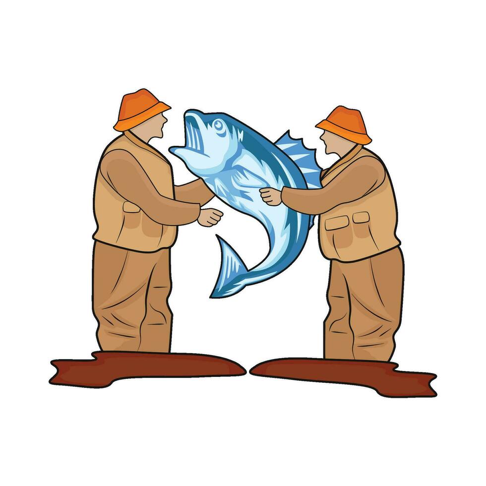 illustration of fishing vector