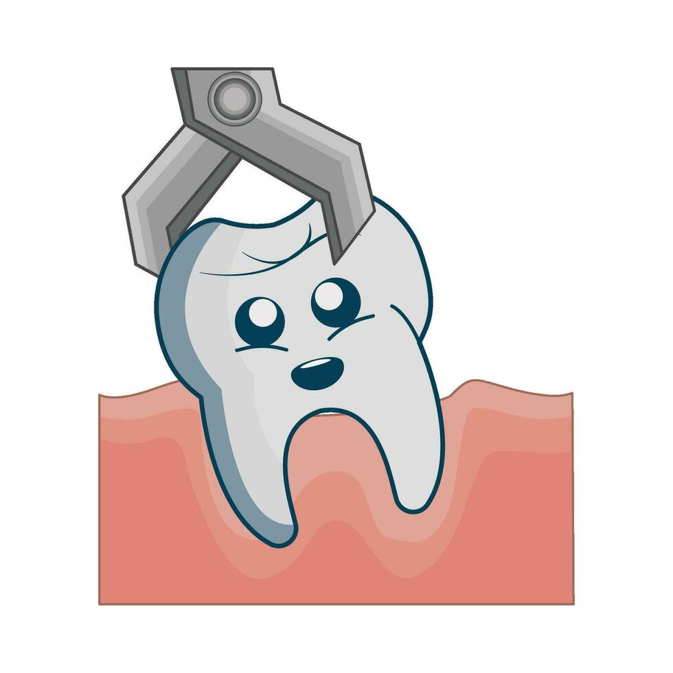 illustration of tooth extraction vector