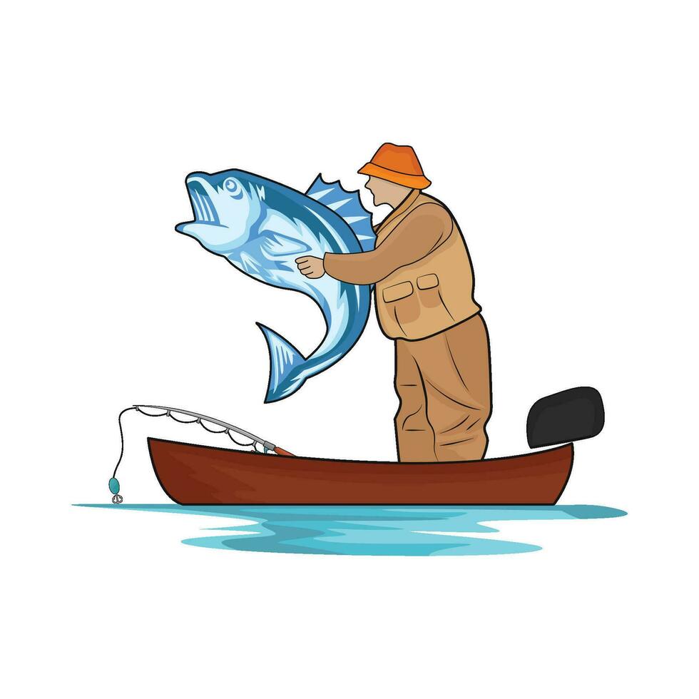 illustration of fishing vector