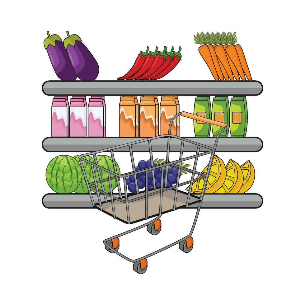 illustration of shopping cart vector