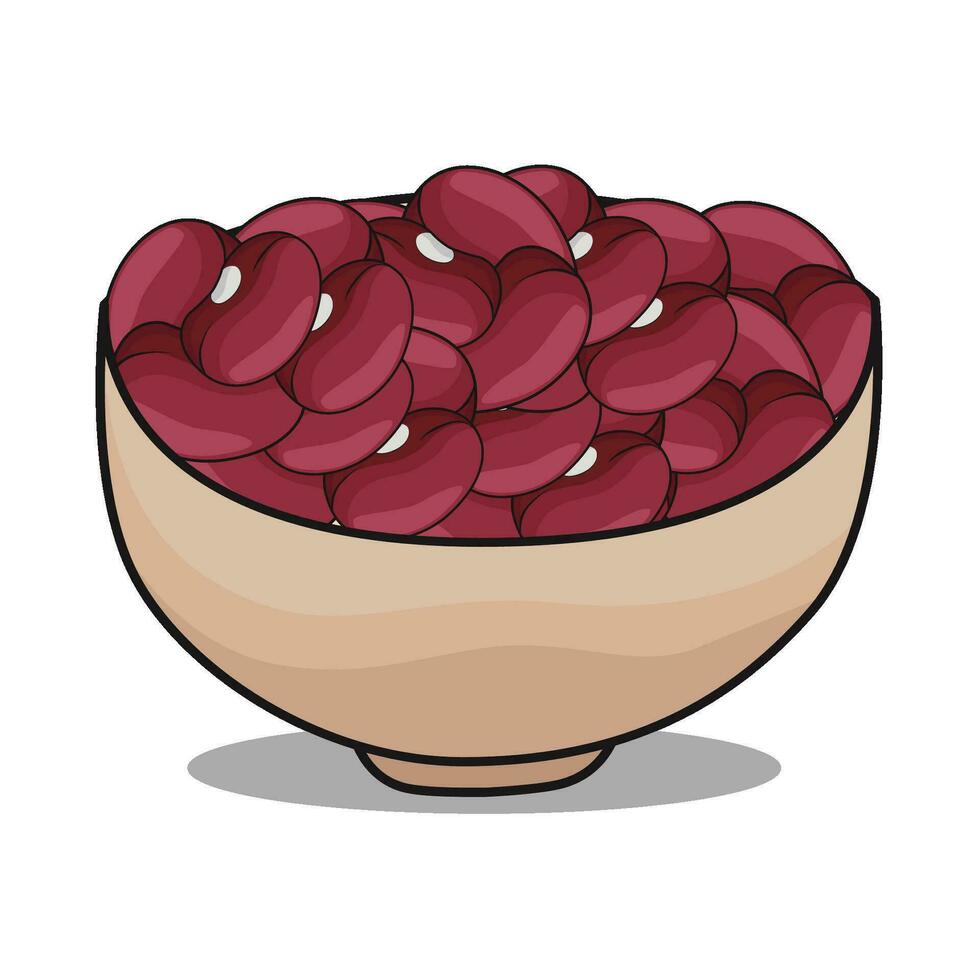 ilustración de rojo frijoles vector