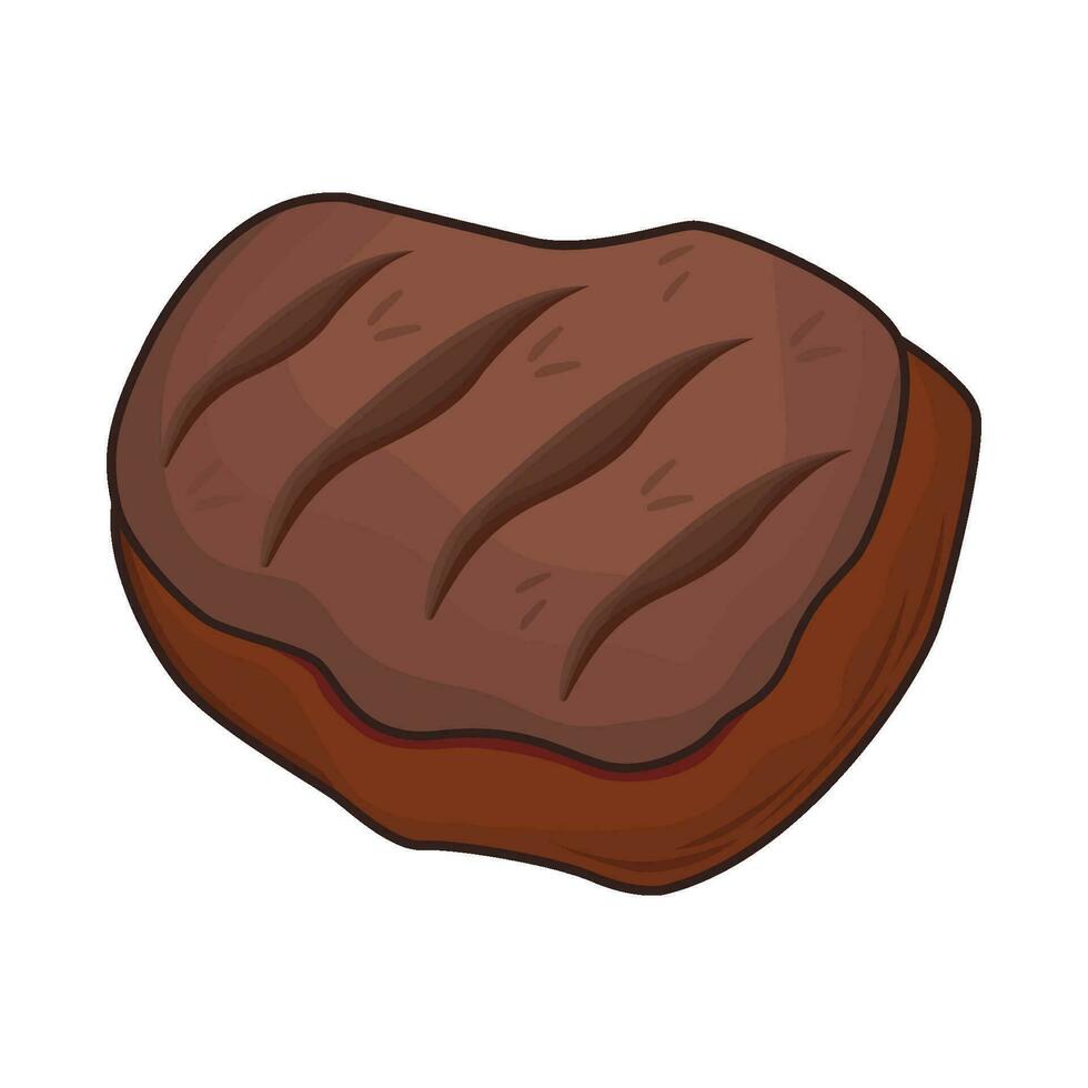 illustration of grilled beef steak vector