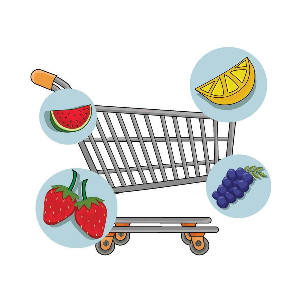 illustration of shopping cart vector