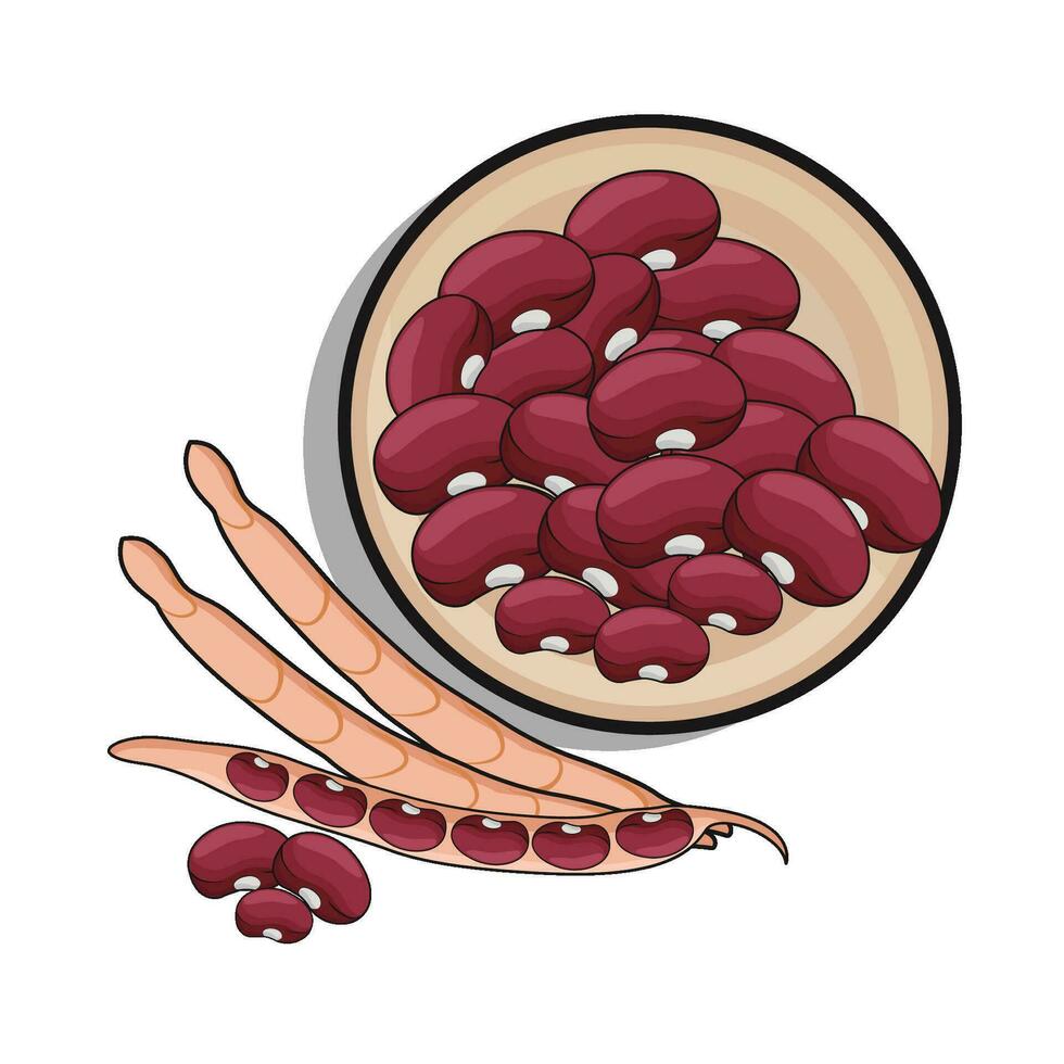 illustration of red beans vector