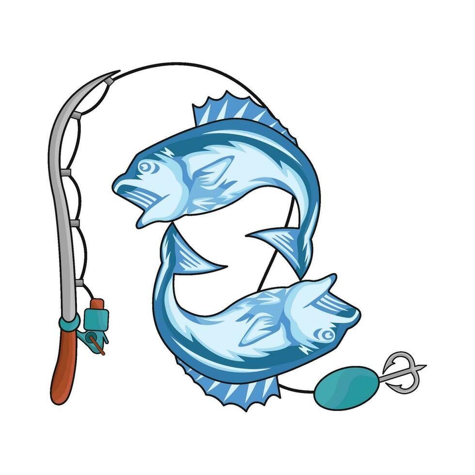 illustration of fishing vector