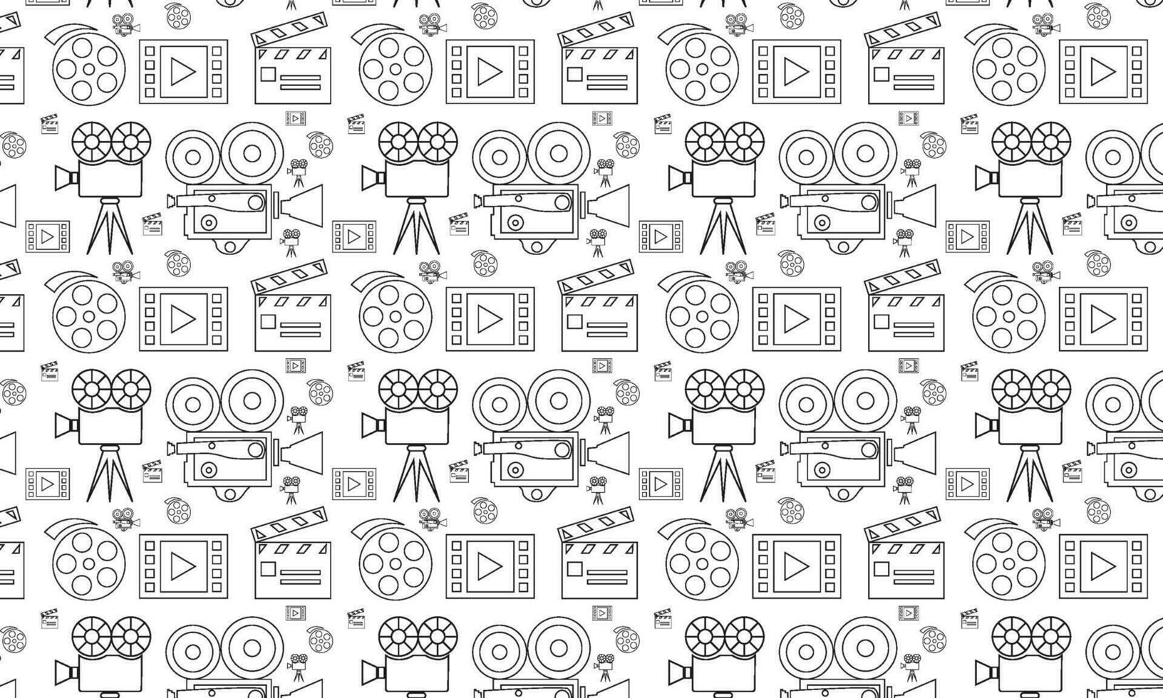 Vector Library and Online Library pattern. Library and Online Library seamless background