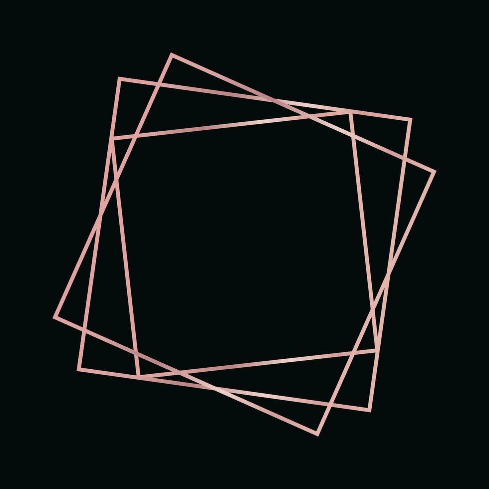 Rose gold geometric polygonal frame 36531371 Vector Art at Vecteezy