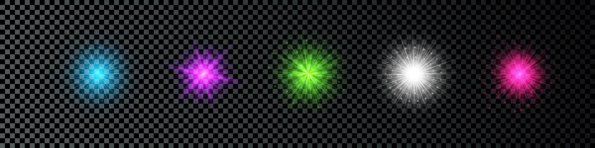 Light effect of lens flare vector