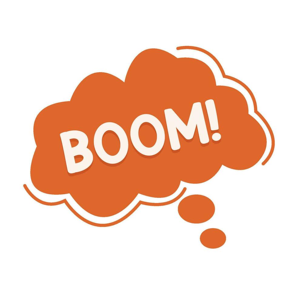 cloud speech bubble boom communication illustration vector