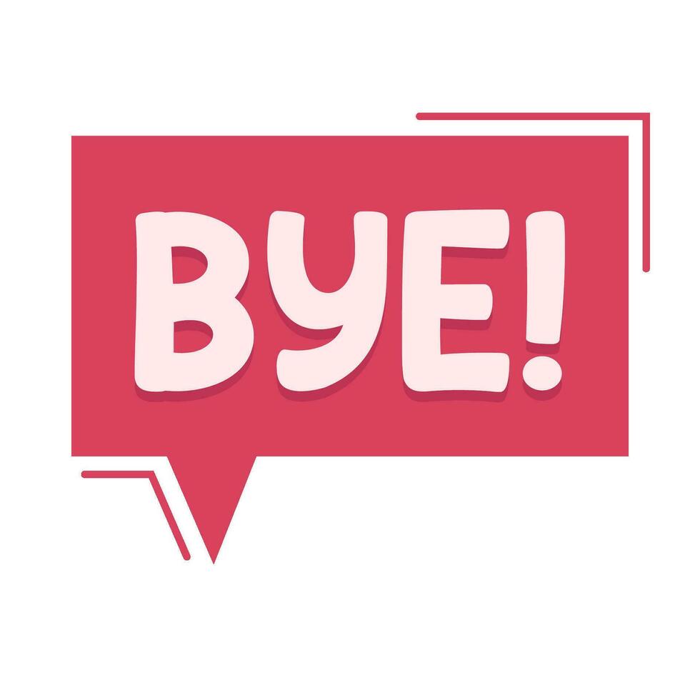 speech bubble byecommunication illustration vector