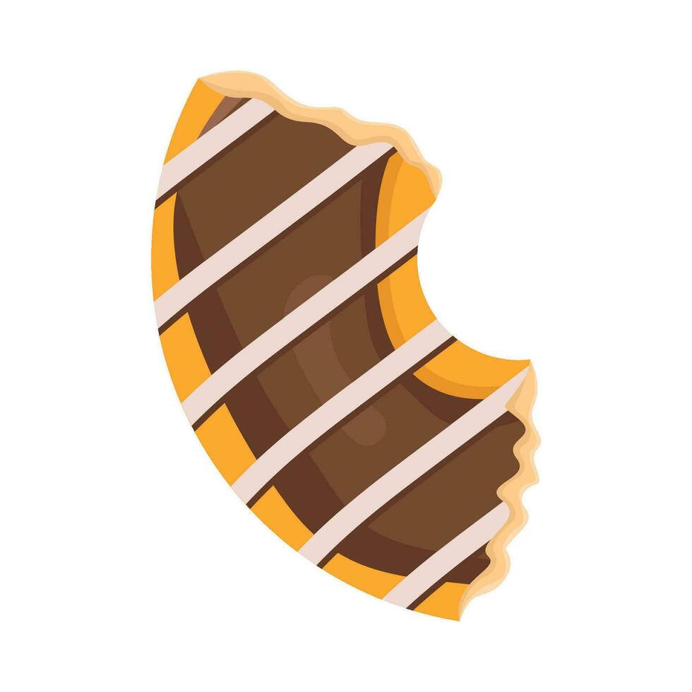 donut glazed sweet bite illustration vector