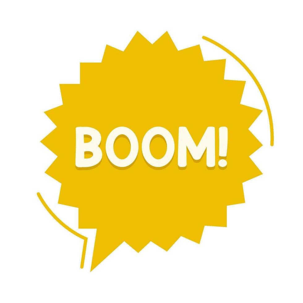 comic speech bubble boom communication illustration vector