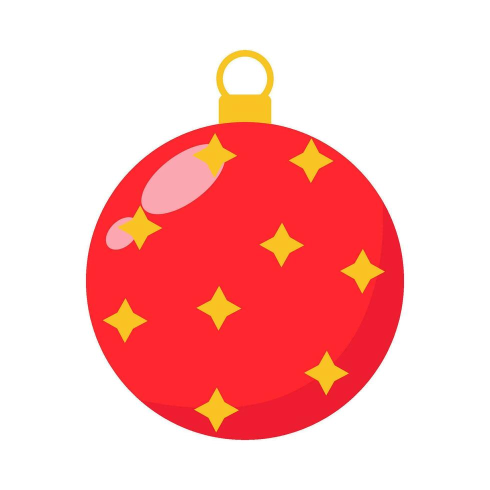 brillar en Navidad pelota decoración ilustración vector