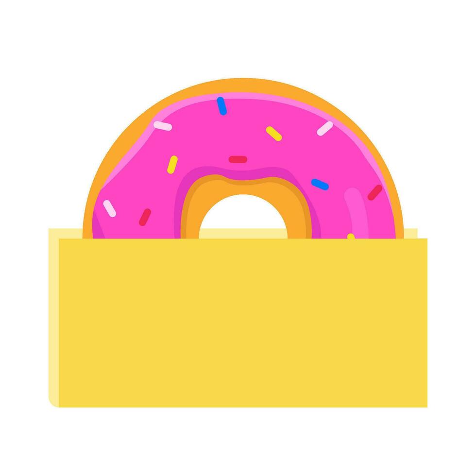 donut glazed sweet dessert illustration vector