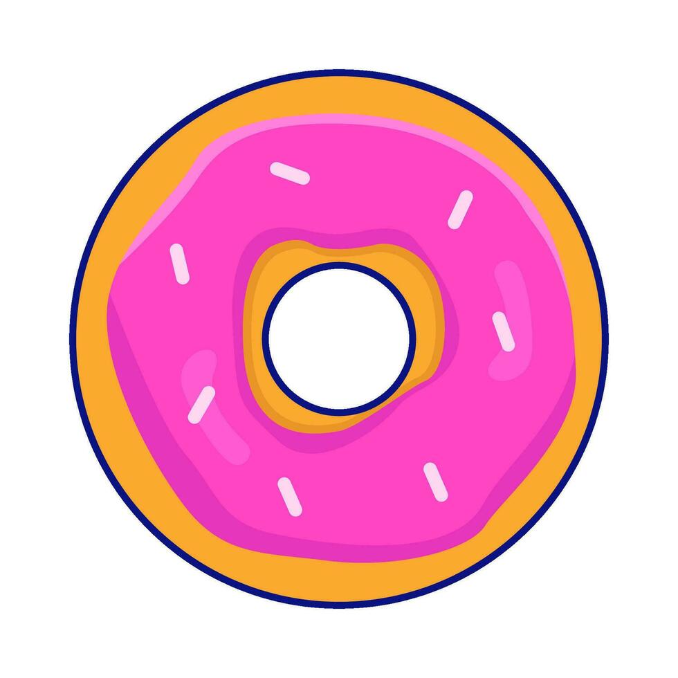 donut glazed sweet illustration vector