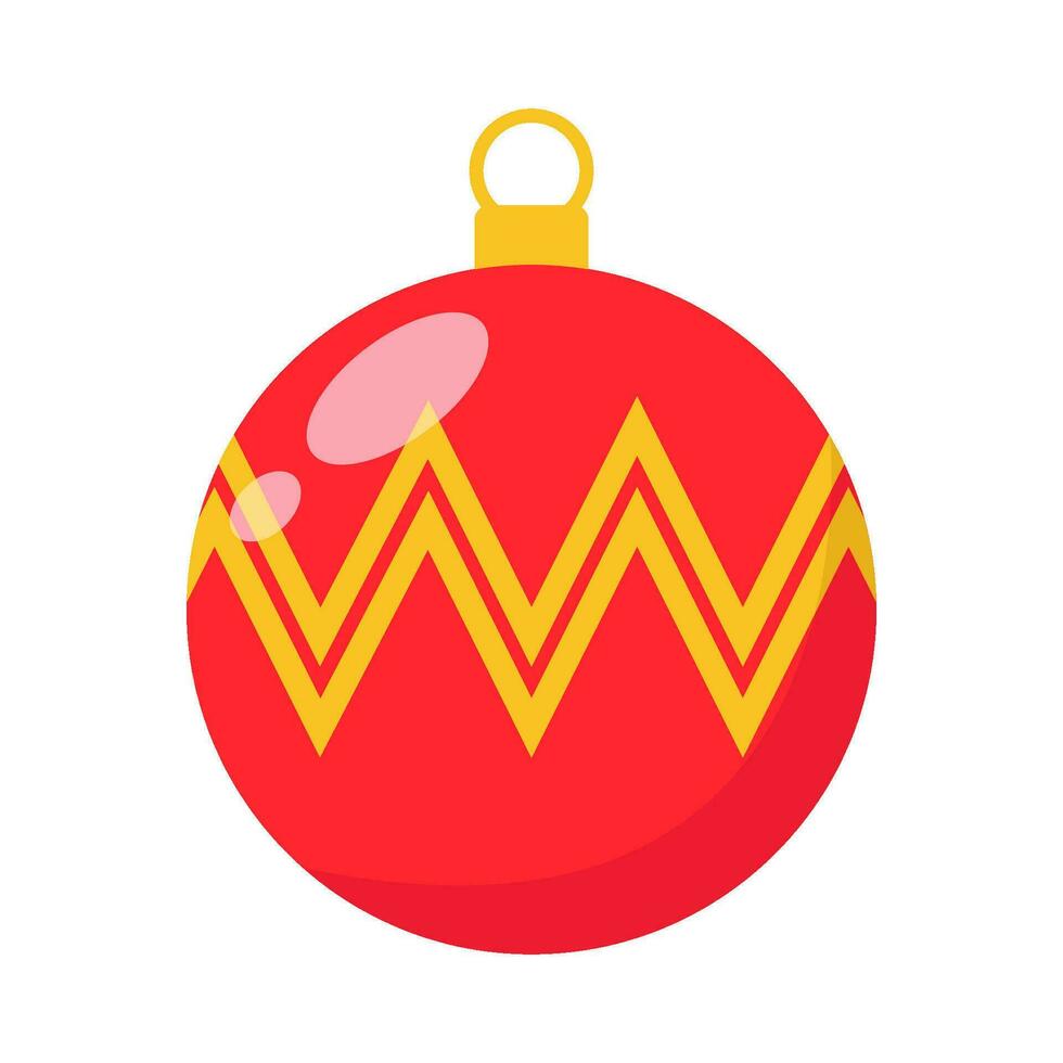 line in christmas ball decoration illustration vector