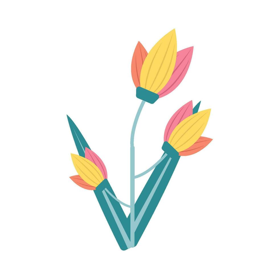 flower plant illustration vector