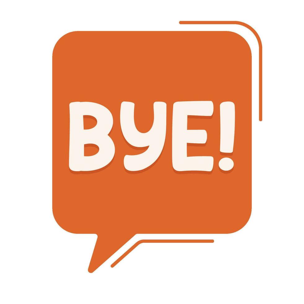 speech bubble bye communication illustration vector