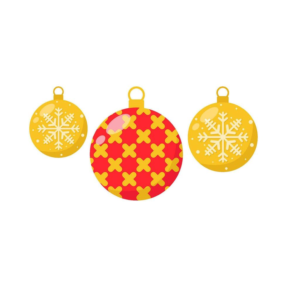 snowflake in christmas ball decoration illustration vector